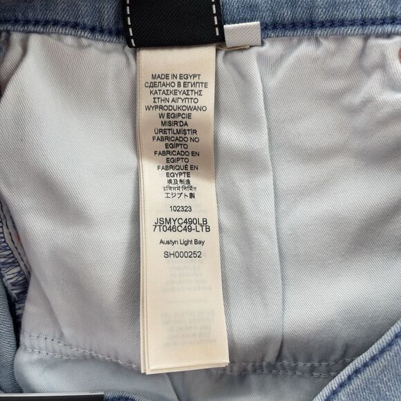 7 for All Mankind Austyn Relaxed Jeans Men's 34 Bay Blue Denim Straight Stretch - Picture 5 of 12